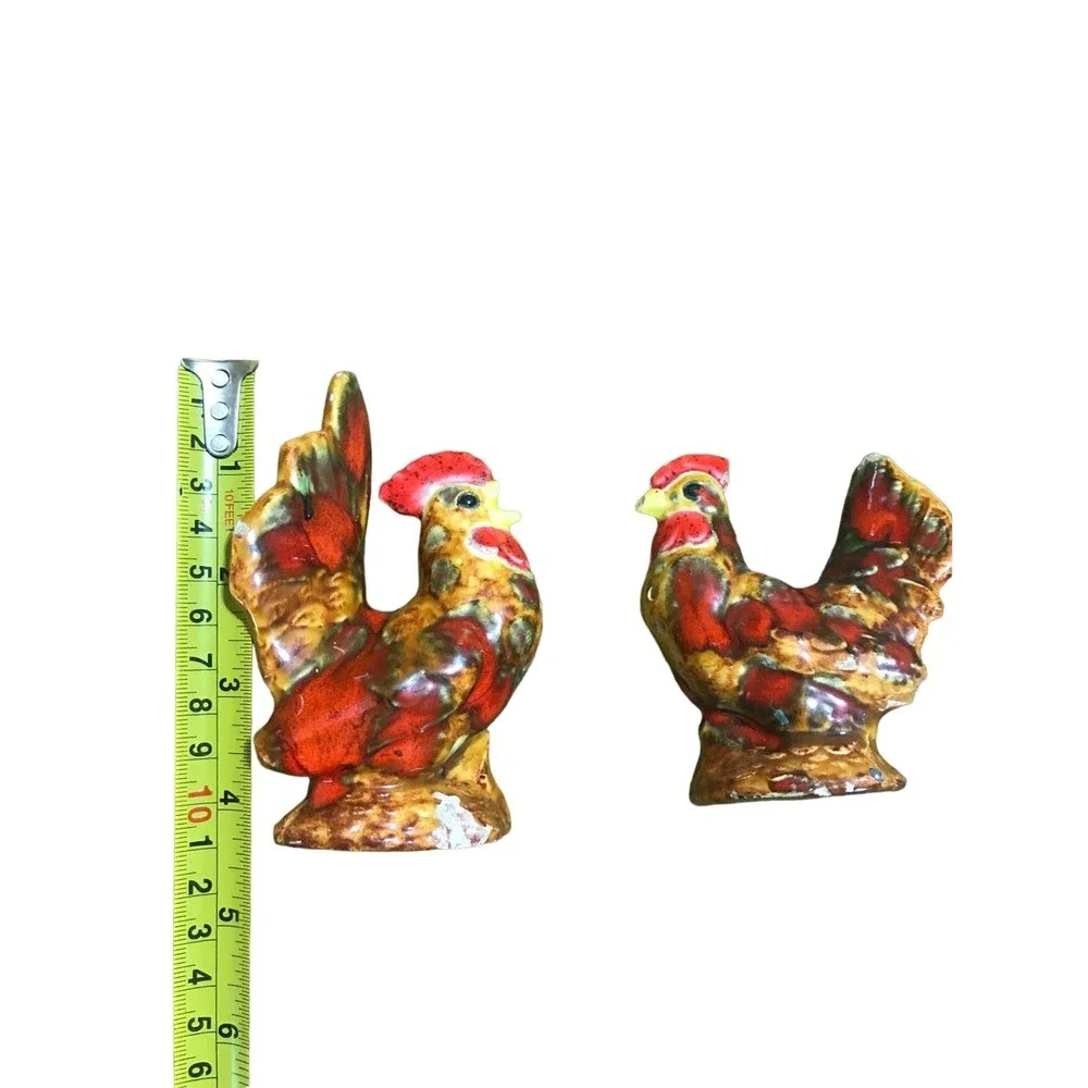 Rooster and‎ Hen Chicken Salt & Pepper Shakers Set